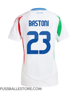 Günstige Italien Alessandro Bastoni #23 Auswärtstrikot Damen EM 2024 Kurzarm